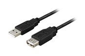 USB - Deltaco USB2-101S - USB extension cable - USB to USB - 10 cm - USB2-101S