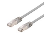 Nettverkskabel - Deltaco STP-615AU - patch cable - 15 m - grey - Grå - 15m - STP-615AU