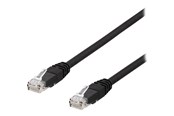 Nettverkskabel - Deltaco TP-63SAU - patch cable - 3 m - black - Svart - 3m - TP-63SAU
