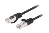 Nettverkskabel - Lanberg patch cable - 25 cm - black RAL 9004 - Svart - 0.25m - PCF6-20CC-0025-BK