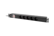 Strømkabel (ekstern) - Lanberg PDU-05E-0200-BK - power distribution unit - 4000 Watt - PDU-05E-0200-BK