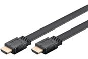 Skjermkabel - Pro HDMI 2.1 Flat - 1m - Svart - HDMI2.1Flat-1m-Black