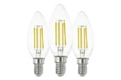 LED-lyspære - EGLO LED-lyspære C35 7W 806LM 2700K 3 STK KLAR E14 - 110304