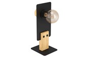 Lamper - EGLO BRAMERTON BORD E27 SVART/TRE FSC - 43754