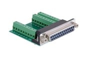 Parallell/seriell kabel - DeLOCK - serial adapter - DB-25 to 9 pin terminal block - 65317