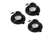 Lamper - EGLO SALABAT INNEBYGD. SETT Ø88 3X450LM 4000K SPJELD. IP44 SVART - 31867