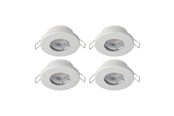 Lamper - EGLO MAZUBY 1 INNEBYGD. SETT Ø85 4X500LM 3000K SPJELD. IP44 HVIT - 31883