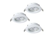 Lamper - EGLO MAZUBY INNEBYGD. KIP SETT Ø87 GU10 3X345LM HVIT - 31923