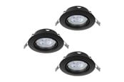 Lamper - EGLO MAZUBY INNEBYGD. KIP SETT Ø87 GU10 3X345LM SVART - 31924