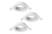 Lamper - EGLO AGULO 1 INNEBYGD. SETT Ø85 3XGU10 HVIT - 75788