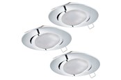Lamper - EGLO TEDO INNEBYGD. SETT Ø80 KIP GU10 3X5W 400LM KROM - 95362
