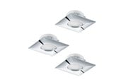 Lamper - EGLO PINEDA INNEBYGD. SETT 3X500LM 78X78 KROM - 95802