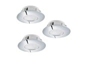 Lamper - EGLO PINEDA INNEBYGD. SETT 3X500LM Ø78 KROM - 95808
