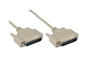 Parallell/seriell kabel - InLine - serial cable - DB-25 to DB-25 - 2 m - 11112M