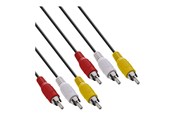 Skjermkabel - InLine video / audio cable - composite video / audio - 2 m - 89996