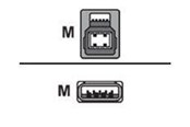 USB - Unitek - USB cable - USB Type A to USB Type B - 2 m - C14095BK-2M
