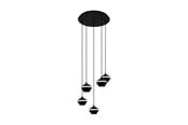 Lamper - EGLO PERPIGO CLUSTER GU10 5X400LM SVART - 98683