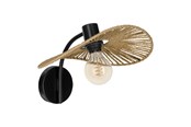 Lamper - EGLO SIRUELA VEGG E27 SVART/NATUR FSC - 31964