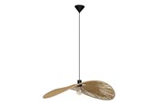 Lamper - EGLO SIRUELA PENDEL 800X600 E27 SVART/NATUR FSC - 31992