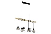 Lamper - EGLO TOWNSHEND 5 LANGBORD 6L SVART/TRE - 43133