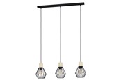 Lamper - EGLO PALMORLA LANGBORD 3XE27 L760 SVART/EG - 43378