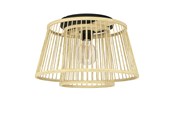Lamper - EGLO HYKEHAM TAKLAMPE E27 Ø380 NATUR - 43851