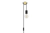 Lamper - EGLO BUDDON VEGG E27 SVART/TRE - 43898
