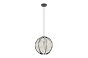 Lamper - EGLO WAVERTON PENDEL Ø400 E27 SVART/TRE/HVIT - 44005