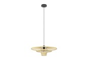 Lamper - EGLO LYDNEY PENDEL Ø570 E27 SVART/BAMBUS - 44012