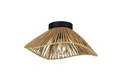 Lamper - EGLO LAVIST TAK Ø390 E27 SVART/NATUR FSC - 44071