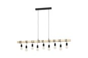Lamper - EGLO TOWNSHEND LANGBORD 9L SVART/TRE FSC - 44099