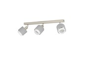 Lamper - EGLO BELLIZZI SPOTSPOR L430 3XE14 BS/GRÅ/HVIT - 901047