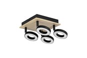 Lamper - EGLO RIELVES TAK 4L 170X170 TRE/SVART/HVIT FSC - 901205