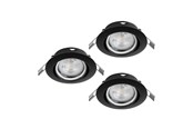 Lamper - EGLO FAVAZZINA INNEBYGD. KIP Ø88 GU10 3X4,9W 3X400LM SVART - 901755