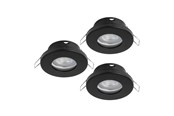 Lamper - EGLO FAVAZZINA INNEBYGD. KIPØ88 GU10 3X4.9W 3X400LM IP44 SVART - 901758