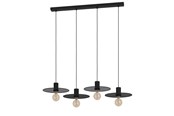 Lamper - EGLO IKESTON LANGBORD 4L E27 SVART/RENTER - 43732