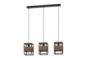 Lamper - EGLO DEVESHAM LANGBORD 3XE27 SVART TRE - 43805