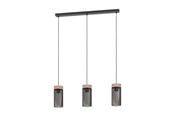 Lamper - EGLO KILNSDALE LANGBORD 3XE27 SVART/TRE - 43834