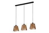 Lamper - EGLO LAVISTER LANGBORD L910 3XE27 SVART/NATUR FSC - 44073
