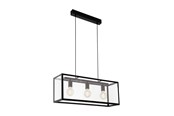 Lamper - EGLO CHARTERHOUSE LANGBORD 3L SVART/KLAR - 49393