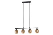 Lamper - EGLO ZABALEA LANGBORD 4XE14 L785 SVART/RAV - 98765