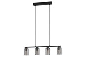 Lamper - EGLO ZOCABON LANGBORD 4XE27 SVART/KLAR - 99707