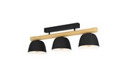 Lamper - EGLO SHERBURN TAKLAMPE 3L E27 SVART/TRE FSC - 43738