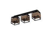 Lamper - EGLO EVESHAM TAKLAMPE 3XE27 SVART TRE - 43804