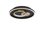 Lamper - EGLO TIRIOLO TAKLAMPE Ø380 1800LM 4000K SVART/GULL - 901244