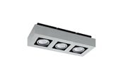 Lamper - EGLO LOKE 1 TAKLAMPE 3L BØRSTET ALUMINIUM - 91354