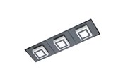 Lamper - EGLO MASIANO 1 VEGG/TAK 3L SVART/SATENG - 99363