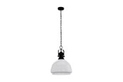 Lamper - EGLO COMBWICH 1 PENDELLAMPE E27 Ø380 SVART/OPAL - 43302
