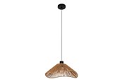 Lamper - EGLO LAVISTER PENDEL Ø390 E27 SVART/NATUR FSC - 44072