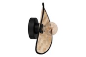 Lamper - EGLO MARYWELL VEGG 200X300 E27 SVART/BAMBUS - 44045